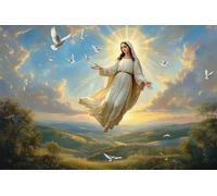 Puzzle Vierge Marie 1000 pièces - Amusant et stimulant - Pensée positive - Divertissement - Parfait pour la famille
