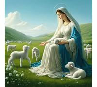 Puzzle Vierge Marie 1000 pièces - Amusant et stimulant - Pensée positive - Divertissement - Parfait pour la famille