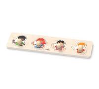 Puzzle - VIGA - Puzzle 4 types de peau - 4 pièces en bois - Éducatif - Multicolore