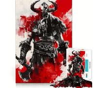 Puzzle Viking Berserk 1000 pièces Jeu de Concentration mentale Découpe de précision Bords Lisses Jeu de Construction de Liens significatifs (50x75cm)