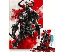 Puzzle Viking Berserk 1000 pièces Jeu de mémoire Amusant Bords Lisses,Assemblage Parfait Une façon divertissante d'occuper Les Heures vides (38x52cm)
