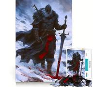 Puzzle Viking Berserk Chevalier des Neiges 1000 Pièces Jeu Cognitif Amusant Découpe de Haute Précision Cadeau Unique Anti-Stress (50x75cm)