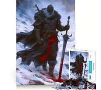 Puzzle Viking Berserk Chevalier des Neiges 1000 pièces Jeu de Concentration Découpe Experte Artisanat Fascinant Passe-Temps idéal pour Les Moments de détente (38x52cm)