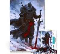 Puzzle Viking Berserk Chevalier des Neiges 1000 Pièces pour Adolescents Stimulation Mentale Activité de Découpe de Haute Précision et de Détente Mentale (38x26cm)