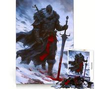 Puzzle Viking Berserk Chevalier des Neiges pour Adolescents, 1000 pièces, Divertissement intellectuel et apaisant, découpe Fine, Cadeau d'hiver (50x75cm)