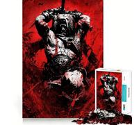 Puzzle Viking Berserker 1000 pièces Jeu de Construction Focus Assemblage sûr et précis Jouet d'intérieur pour Les fêtes (38x26cm)