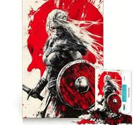 Puzzle Viking Shieldmaid pour Adultes 1000 pièces Jeu de mémoire et de réflexion Découpe Fine Finition Premium Un Moyen captivant de Passer Le Temps (38x26cm)