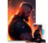 Puzzle Viking Stud pour Adultes de 1000 pièces,Jeu de réflexion Amusant avec Technologie de découpe Laser avancée,défi Stimulant pour Passer Le Temps (38x52cm)