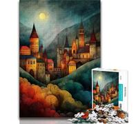 Puzzle Village de Campagne pour Adultes, 1000 pièces, Jeu éducatif Amusant et Humoristique pour Un Anniversaire (38x26cm)