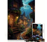 Puzzle Village Rain Street pour Adolescents, 1000 pièces, Stimulation Cognitive, détente, Assemblage précis, Cadeau Symbolique (50x75cm)