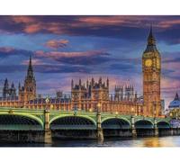 Puzzle Ville De Londres : Le Parlement Au Crépuscule - 500 Pieces - Collection Monument Anglais