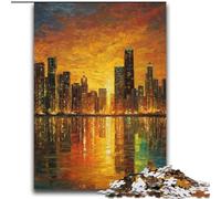 Puzzle Ville Vitrail pour Adolescents, 2000 pièces, Jouets éducatifs, Anti-Stress, liste de souhaits avec Père Noël (70x100cm)