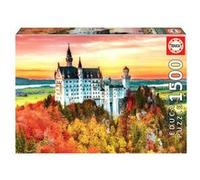 Puzzle Villes et Villages 1500 Pièces Panoramique Automne à Neuschwanstein Educa Multicolore Multicolore G