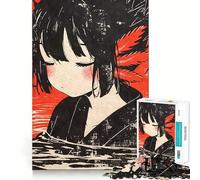 Puzzle Vintae Axolotl Anime Girl pour Adultes,1000 pièces,Jeu de réflexion,Cadeau,découpe de Haute précision,activité relaxante à Faire en Groupe à l'intérieur (38x26cm)