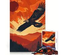 Puzzle Vintage Aigle Volant 1000 pièces pour Adolescents Développe Les capacités cognitives, Anti-Stress et Amusant Découpe précise Cadeau spécial (38x52cm)