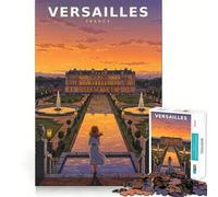 Puzzle Vintage Anime Versailles Garden Vista,1000 pièces à Assembler,sans bavures,pièces nettes et découpées,Jeu Amusant et Portable (38x52cm)