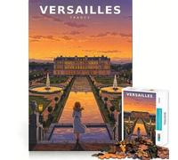 Puzzle Vintage Anime Versailles Garden Vista 1000 pièces Jeu de réflexion Stimulant Emboîtement Parfait Défi cérébral interactif pour la Maison (50x75cm)