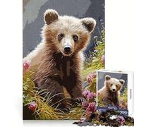 Puzzle Vintage Bébés Ours pour Adultes 1000 pièces Réflexion Critique Évasion sereine Bords Uniformes Cadeau Festif (38x26cm)