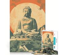 Puzzle Vintage Bouddha Zen de 1000 pièces pour Adultes,Jeu de mémoire et de réflexion,découpe Laser pour Un Assemblage Parfait,Cadeau Unique pour soulager Le Stress (50x75cm)