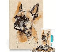 Puzzle Vintage Bouledogue français pour Adultes,1000 pièces,Jeu de réflexion Stimulant,Structure à emboîtement précise,Facile à Apprendre,pour Le Plaisir de Toute la Famille (50x75cm)