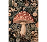 Puzzle vintage champignon floral 1000 pièces, style William Morris style fleur motif champignon