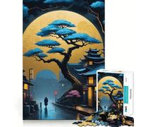 Puzzle Vintage d'arbre bonsaï pour Adolescents,1000 pièces,Jeu Stimulant l'esprit,Taille Uniforme,pièces précises,activité Amusante en Famille Le Soir (38x52cm)