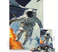 Puzzle Vintage d'astronaute pour Adultes, 1000 pièces, Stimulant l'intellect et l'habileté, idéal pour Un Moment de détente, Cadeau Original (50x75cm)
