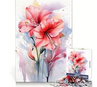 Puzzle Vintage de 1000 pièces à l'aquarelle représentant des Fleurs, idéal pour Adultes Découpe Lisse, Parfait pour se concentrer et se détendre Un Cadeau Charmant (38x26cm)