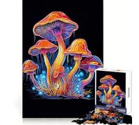 Puzzle Vintage de 1000 pièces en Forme de Champignon, idéal pour Les Adolescents, pour l'entraînement de la mémoire, Une évasion paisible, Une découpe Impeccable, Un Cadeau d'hiver (38x26cm)