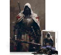 Puzzle Vintage de 1000 pièces Le Chevalier Templier pour Adolescents Un Jeu Stimulant pour l'esprit, Un Passe-Temps Calme, Une découpe précise et Un Joli Cadeau 38x52cm