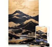 Puzzle Vintage de 1000 pièces Montagnes dorées pour Adolescents, idéal pour Un entraînement Intelligent et Une évasion reposante Découpe Impeccable Surprise de Noël (38x26cm)