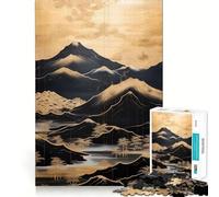 Puzzle Vintage de 1000 pièces Montagnes dorées pour Adultes,Jeu de mémoire,Assemblage précis sans espaces,activité apaisante pour Une Pause mentale (38x26cm)
