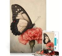 Puzzle Vintage de 1000 pièces représentant des Fleurs et des Papillons,idéal pour Les Adultes Jeu de mémoire et Divertissement Garanti Montage Facile et sécurisé Activité familiale Amusante en soirée