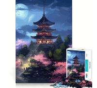 Puzzle Vintage de 1000 pièces représentant des paysages du Japon,idéal pour Les Adolescents Jeu de mémoire Amusant,Facile à Assembler et Relaxant,Parfait pour Une activité de Groupe relaxante