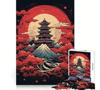 Puzzle Vintage de 1000 pièces représentant des paysages du Japon, idéal pour Les Adolescents, pour se remémorer Les Bons Moments de détente, Un Cadeau saisonnier et Solide (38x52cm)