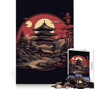 Puzzle Vintage de 1000 pièces représentant des paysages du Japon, idéal pour Les Adolescents, pour se remémorer Les Bons Moments de détente, Un Cadeau saisonnier et Solide (50x75cm)
