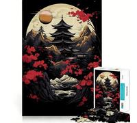 Puzzle Vintage de 1000 pièces représentant des paysages du Japon,idéal pour Les Adolescents Stimule l'esprit,Amusant,sans Espace,Assemblage Parfait,Un Loisir captivant pour des Moments de détente