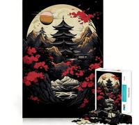 Puzzle Vintage de 1000 pièces représentant des paysages du Japon Un Jeu cognitif Amusant,découpé avec précision,Un Cadeau Unique pour soulager Le Stress (38x52cm)