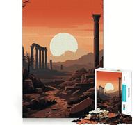 Puzzle Vintage de 1000 pièces représentant des ruines Antiques pour Adultes Un Jouet Intelligent et décoratif pour la Maison Découpe précise Décoration Murale 38x52cm