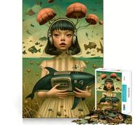 Puzzle Vintage de 1000 pièces représentant Une Adorable Jeune Fille,idéal pour développer Ses capacités cognitives Surface Lisse et sans bavures Activité relaxante à Faire en Groupe à l'intérieur