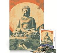 Puzzle Vintage de 1000 pièces représentant Une Affiche Zen de Bouddha, idéal pour Adultes Stimule l'esprit, Plaisir Facile et Assemblage Solide Cadeau Festif (38x26cm)