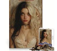 Puzzle Vintage de 1000 pièces représentant Une Jeune Fille Gothique, idéal pour Adultes, Stimulant la réflexion stratégique, détente et Cadeau de Noël Original (38x52cm)