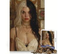 Puzzle Vintage de 1000 pièces représentant Une Jeune Fille Gothique, idéal pour Adultes, Stimulant la réflexion stratégique, détente et Cadeau de Noël Original (50x75cm)