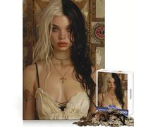 Puzzle Vintage de 1000 pièces représentant Une Jeune Fille Gothique,idéal pour Les Adolescents Ce Puzzle est Un Passe-Temps Relaxant et Stimulant,avec Un système de Verrouillage fiable C'est Un Joli