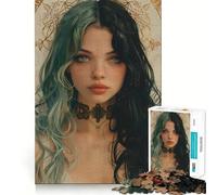 Puzzle Vintage de 1000 pièces représentant Une Jeune Fille Gothique Un Exercice Mental Amusant,aux découpes nettes et aux Composants Robustes Un Divertissement captivant pour des Moments de détente