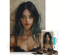 Puzzle Vintage de 1000 pièces représentant Une Jeune Fille Gothique Un Exercice Mental Amusant,aux découpes nettes et aux Composants Robustes Un Divertissement captivant pour des Moments de détente