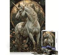 Puzzle Vintage de 1000 pièces représentant Une Licorne, idéal pour Adultes Stimulation mentale, Passe-Temps agréable, Assemblage précis, Cadeau de Noël (50x75cm)