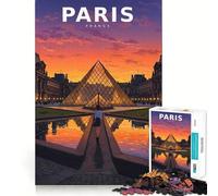 Puzzle Vintage de 1000 pièces représentant Une scène de Cour du Louvre,idéal pour Les Adolescents Jeu Stimulant pour Le Cerveau,emboîtement précis,sans espaces,activité relaxante en Groupe