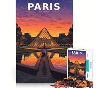 Puzzle Vintage de 1000 pièces représentant Une scène de Cour du Louvre,inspiré des animés d'époque Jeu de Construction Facile,Assemblage Parfait,activité idéale pour Les Jours de Pluie (50x75cm)