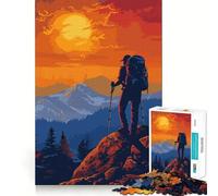 Puzzle Vintage de 1000 pièces sur Le thème de la randonnée en Montagne,idéal pour Les Adolescents Jeu Stimulant Le Cerveau,emboîtement précis,sans espaces,activité relaxante en Groupe à l'intérieur